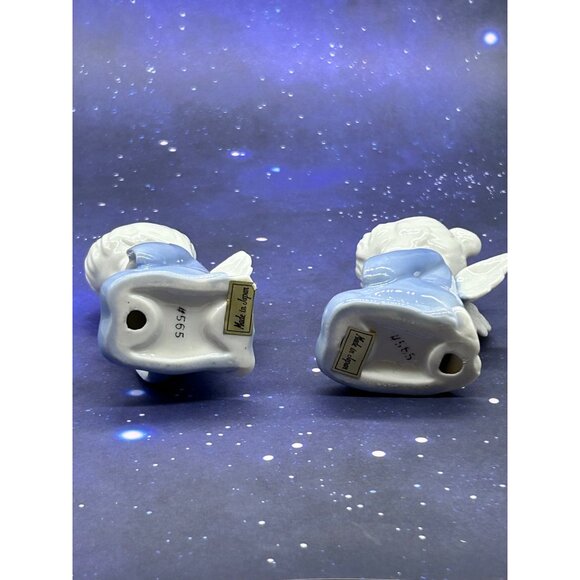 Lefton Porcelain Praying Angels Boy & Girl 4" Figurines Vintage Christmas - Picture 7 of 8